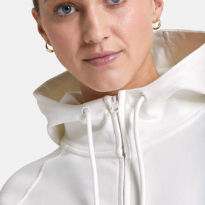 Gym+Coffee Essential Zip Hoodie (Womens) - Ivory White