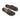 Pair of brown Archies flip flops on a white background