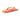 Orange Archies flip flop on a white background