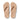 Pair of tan Archies flip flops on a white background