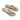 Pair of taupe Archies flip flops on a white background
