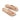 Pair of tan Archies flip flops on a white background