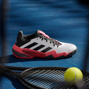 Adidas Barricade 13 CL Men's- White/Black/Red