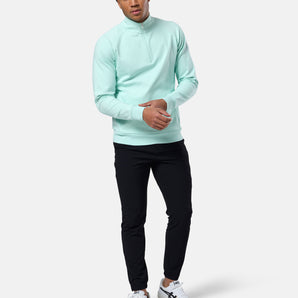 Gym + Coffee Chill Half Zip (Mens) - Mint