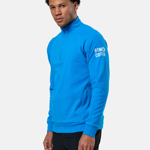 Gym + Coffee Chill Half Zip (Mens) - Sky Blue