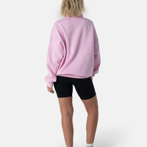 Gym+Coffee Snap Collar Sierra Sweatshirt (Womens) - Baby Pink