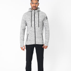Gym+Coffee Fleck Hoodie (Mens) - Grey