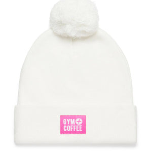 Gym+Coffee Knit  Beanie - White