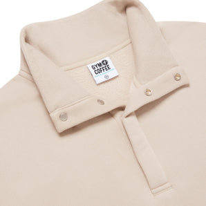 Gym+Coffee Snap Collar Sierra Sweatshirt (Unisex) - Rich Taupe