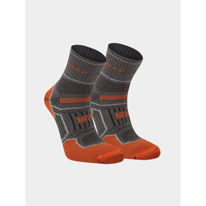 Hilly Unisex Twin Skin Anklet Med - Dark Grey/Orange