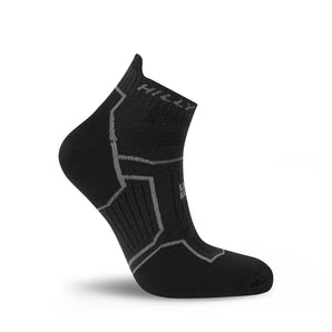 Hilly Unisex Twin Skin Socklet Min Med - Black/Anthracite