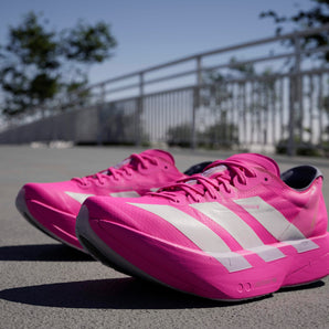 Adidas Adizero Adios Pro 4 (Womens) - Shock Pink/Zero Metalic/Aurora Plum