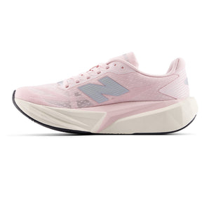 New Balance FuelCell Rebel v5 (Women's) - pink granite with silver metallic and linen