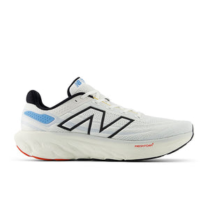 New Balance Fresh Foam X 1080 v13 Wide (Mens) - White  black and coastal blue