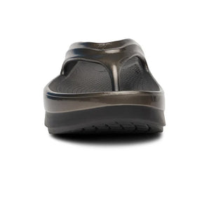 OOfos OOmega Luxe Sandal (Womens) - Titanium Mirror