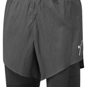 Ronhill Men's Tech Race Twin Short - All Black