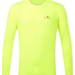 Ronhill Core Long Sleeve Tee (Mens) - Fluoblack/Yellow
