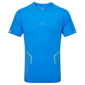 Ronhill Reflect S/S T-Shirt (Mens) - Electric Blue/Marl/Reflect