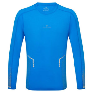 Ronhill Reflect L/S T-Shirt (Mens) - Electric Blue/Marl/Reflect