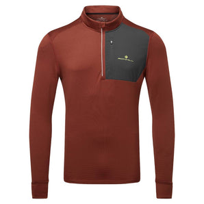 Ronhill Tech Winter 1/2 Zip (Mens)  - Chestnut Oxide