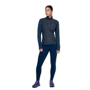 Ronhill Wind Block 1/2 Zip (Womens) - Dark Navy/Dusty Tulip