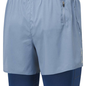 Ronhill Men's Tech Race Twin Short - Lake/Dark Navy