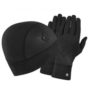 Ronhill Beanie and Glove Set- All Black