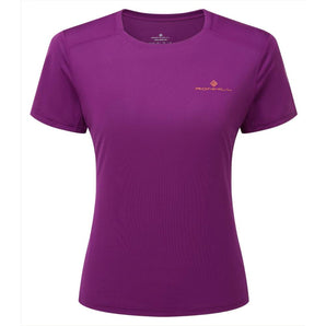 Ronhill Short Sleeve Race T-Shirt (Womens) - Grape Juice/Saffron