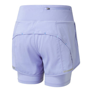Ronhill Tech 4.5" Twin Short (Womens) - Periwinkle/Aquamint