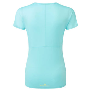 Ronhill Tech Glide Short Sleeve Tee (Womens) - Peri Marl/Aquamint