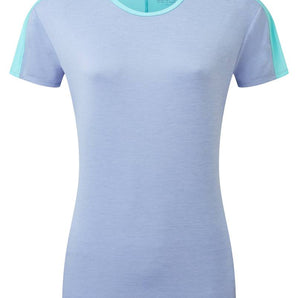 Ronhill Tech Glide Short Sleeve Tee (Womens) - Peri Marl/Aquamint