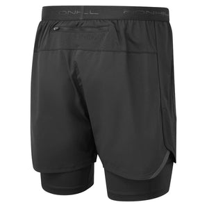 Ronhill Tech 5" Twin Short (Mens) - All Black