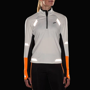 Brooks Run Visible 1/2 2.0 (Womens) - Ecru/Fluoro Flash/Black