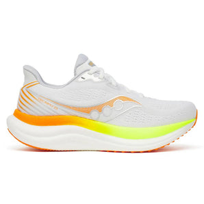 Saucony Triumph 23 (Womens) - White/Citron