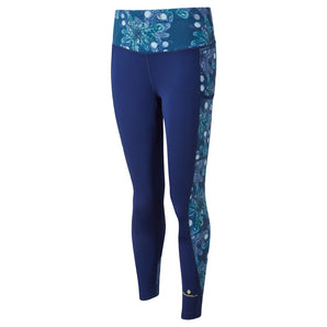 Ronhill Wmns Life Sculpt Crop Tight - Deep Blue Botanical