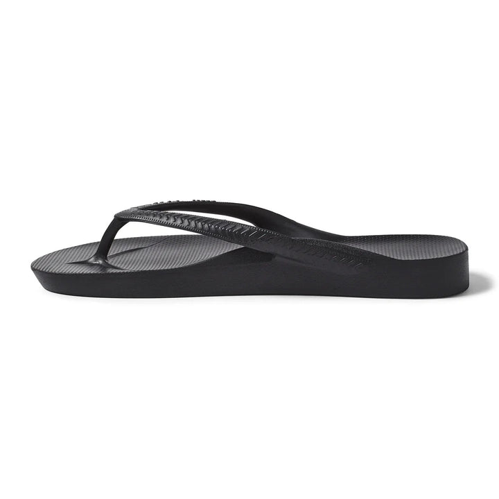 Archies Arch Support Flip Flops - Black