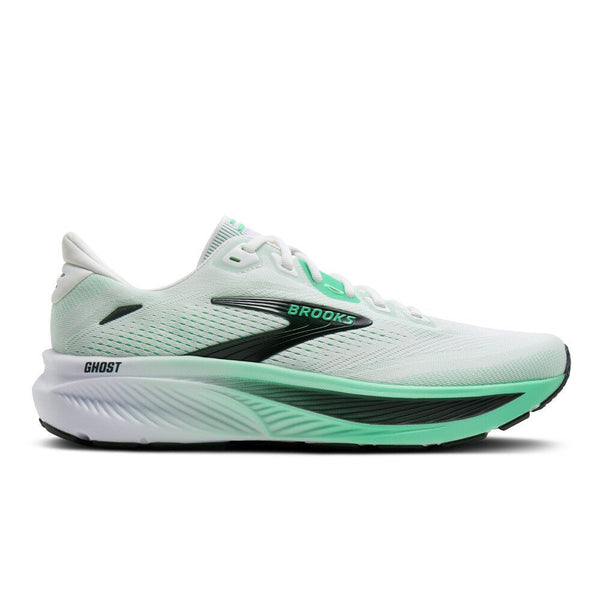 Brooks - Brooks Ghost 18 (Men's) - White/Spring Bud/Spruce - Prosportswear Ltd T/A RunActive