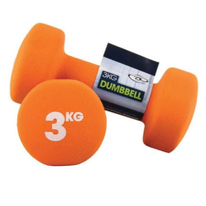 Fitness Mad 3kg Dumbbells - Orange