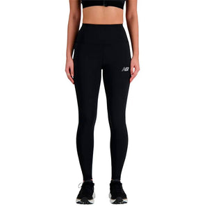 New Balance Sleek High Rise Legging 27" (Womens) - Black
