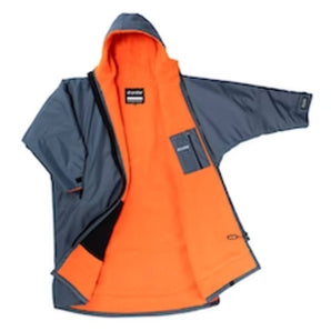 Dryrobe Advance Long Sleeve - Dark Grey/Orange
