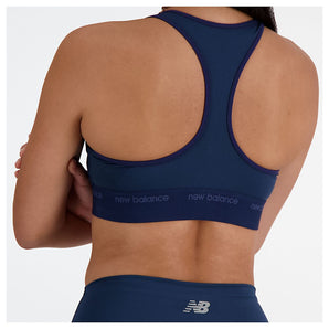New Balance Sleek Medium Support Sports Bra - Navy
