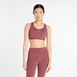 New Balance Run Bra (Womens) - Washed Burgundy