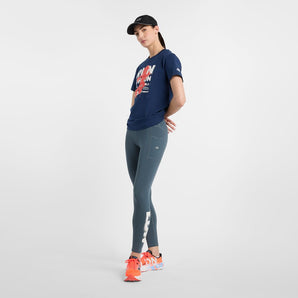 New Balance Sleek Pocket High Rise Legging LM 2025 25" (Womens) - Graphite