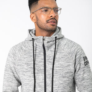 Gym+Coffee Fleck Hoodie (Mens) - Grey