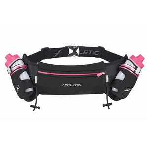 Hydra 16 Hydration Belt - Black/Pink Zip - RunActive