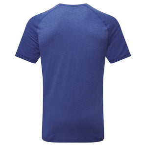 Life Tencel Short Sleeve Tee (Mens) - Dark Cobalt Marl/Flame - RunActive