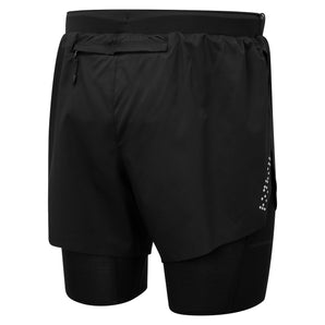 Tech Distance Twin Short (Mens) - All Black - RunActive