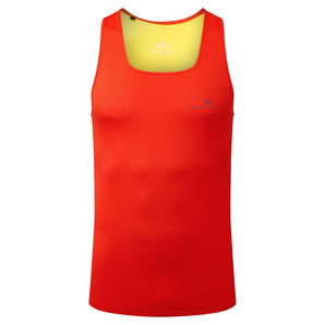 Tech Revive Racer Vest (Mens) - Flame/Solar - RunActive