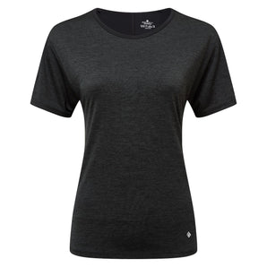 Tech Glide Short Sleeve Tee (Womens) - All Black - RunActive