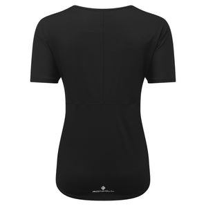 Tech Glide Short Sleeve Tee (Womens) - All Black - RunActive